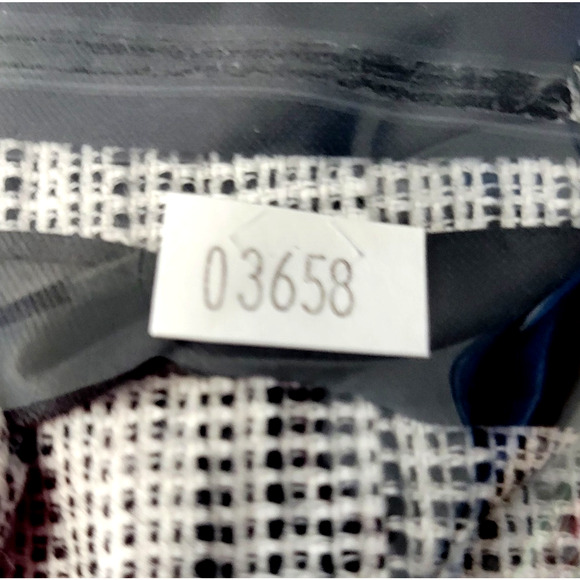 I Love Ronson Sheath Dress Womens 14 Tweed Linen Blend Black White Halter - Picture 12 of 12